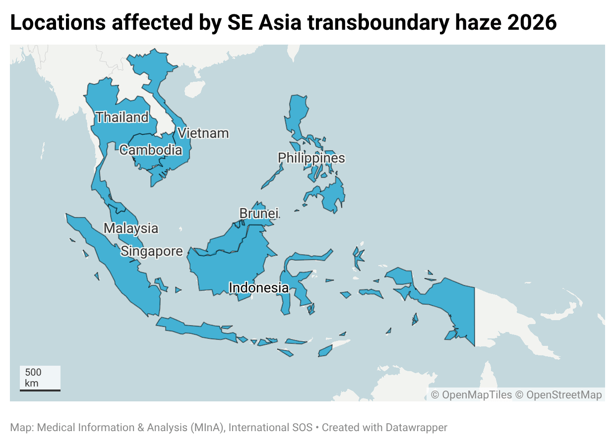affected locations