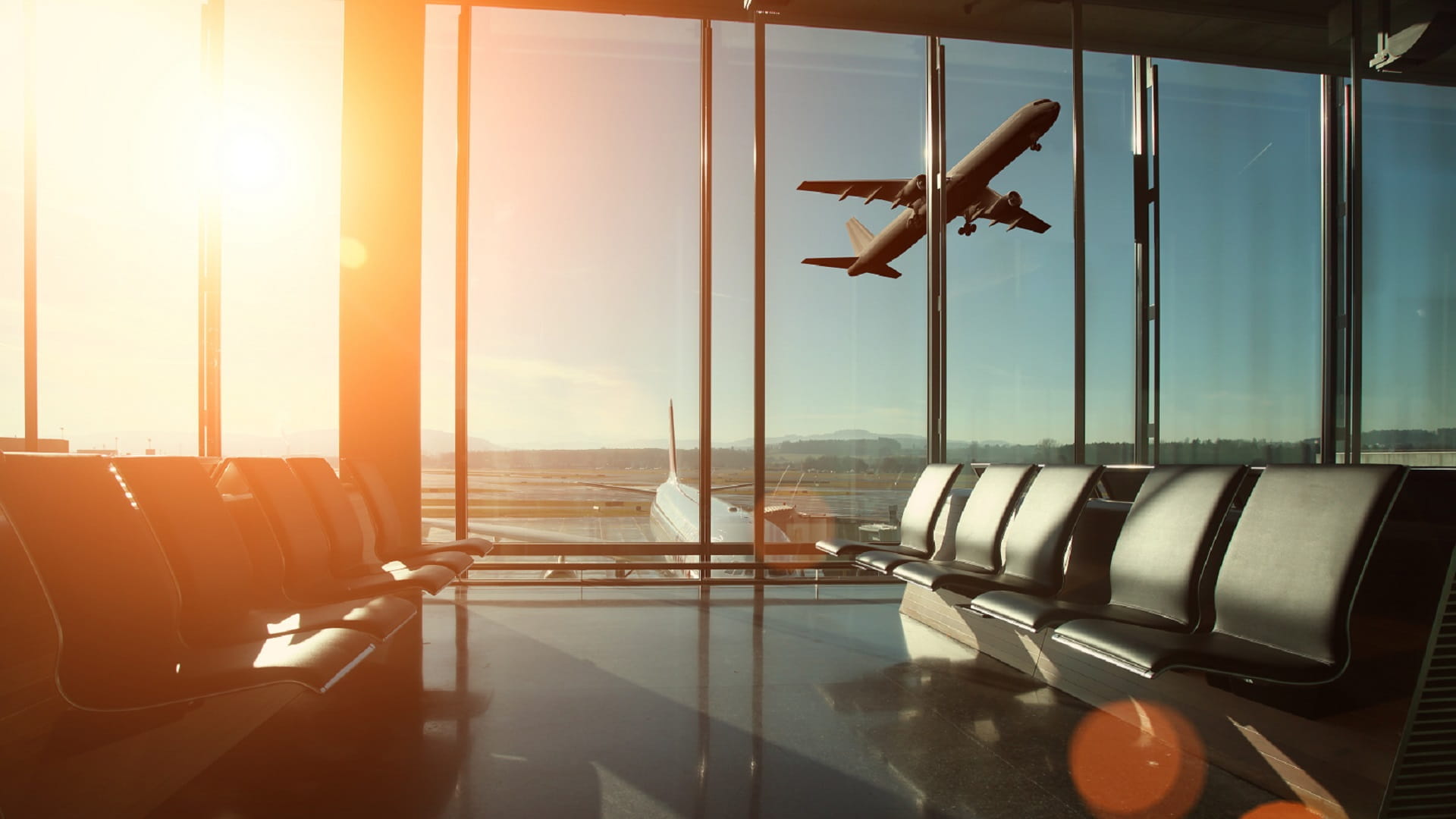 Plane flying