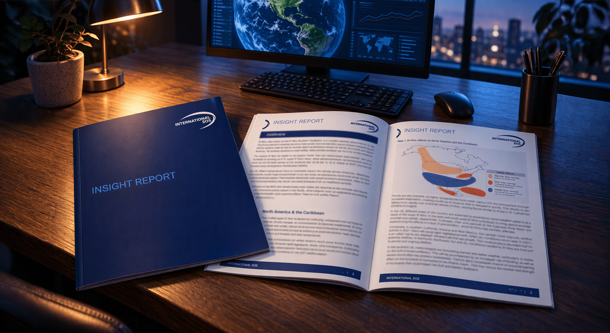 Insight reports with global data visualizations and analysis tools, representing expert intelligence on emerging risks and trends.